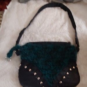 Hand made blue and aqua purse